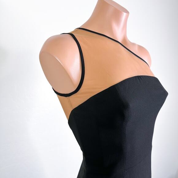 Dress the Population Rayna Illusion Sheer Neck Sheath Dress Black size XXS NWT - Picture 5 of 12